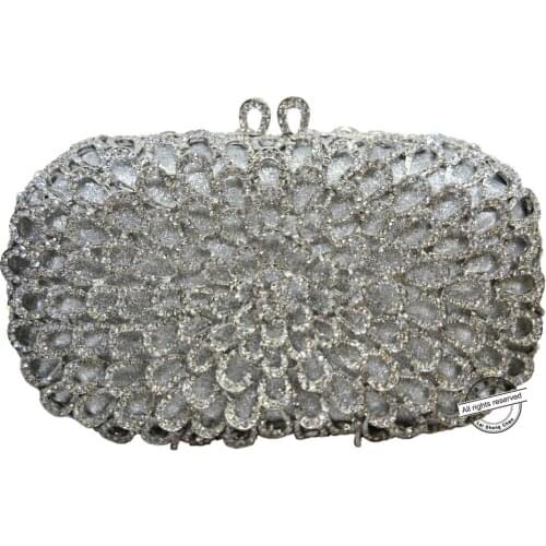 LaiSC Rhinestones day clutches luxury crystal party clutch bags women wallet prom purse pochette feminina evening bags SC219