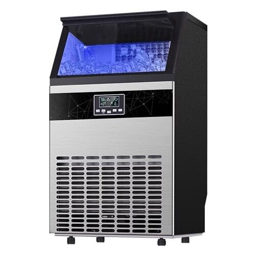 Ice machine commercial milk tea shop large bar coffee shop automatic small cube making machine 80/68/100kg 220v