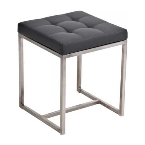 Bedroom furniture popular modern square PU and fabric barstool stainless steel Sitzhocker ottoman Barci bar chair
