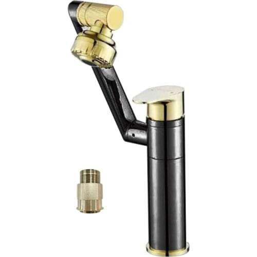 Fashion Modern Solid Brass Bathroom Tall Basin Faucet Sink Mixer Tap Single Handle Single Hole 360 Degree Rotating
