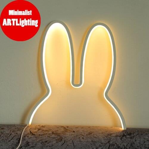 Cartoon Lovely Children Room Led Wall Lamp Acrylic Creative Personality Living Room Background Wall Girl Bedroom Bedside Lamp