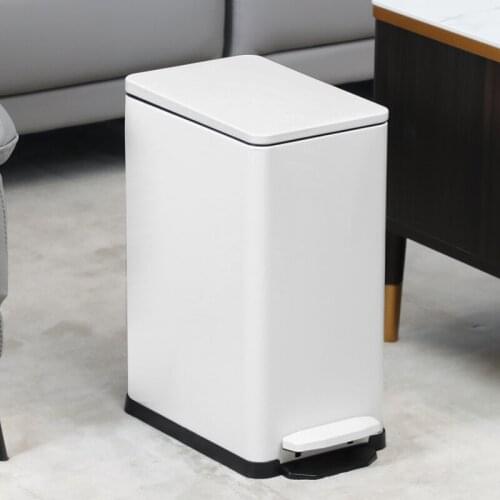 Stainless Steel Bedroom Trash Can Nordic Kawaii Kitchen Trash Bin Home Office Storage Poubelle De Cuisine Kitchen Storage BC50TB