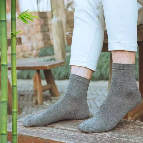 Mens Brand New Bamboo Fiber 2 Pairs / Batch Business Simple Thin Low Tube Socks, Spring And Summer Breathable Pure Color Socks