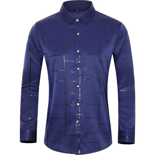 Plus Size 5XL 6XL 7XL Mens casual printed shirt Fashion business Solid color Long sleeve shirt male Brand clothes