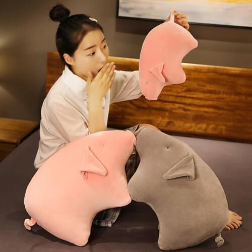 30/40/50cm Soft Lovely Sleeping Pig Plush Pillow Cute Lifelike Pig Animal Plush Toys Stuffed Sofa Chair Bed Cushion Kids Gift
