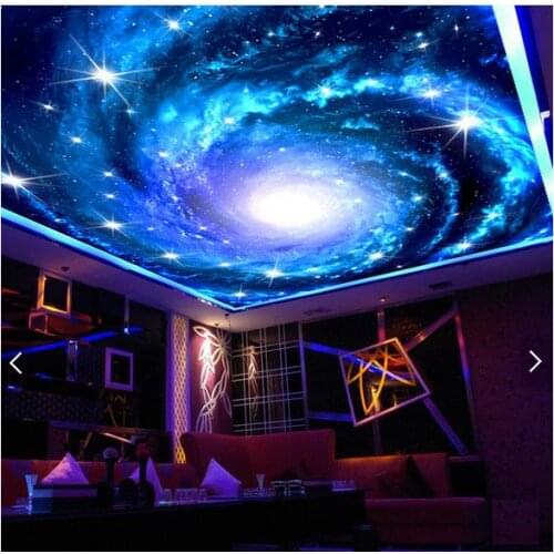 3D wallpaper custom 3d ceiling wallpaper murals Dream super stars frescoes on the Milky Way paper 3d living room photo wallpaper