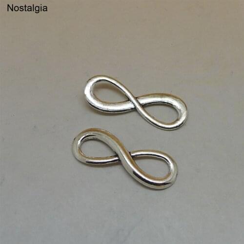 Nostalgia Infinity Connector Tibetan Silver Jewelry Bronze Charms Number 8 Shaped Pendant