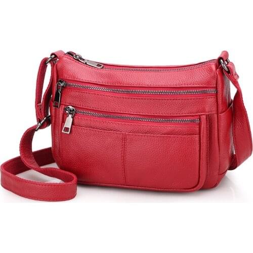 New fashion soft leather messenger versatile middle-aged womens temperament shoulder bag designer handbags high quality