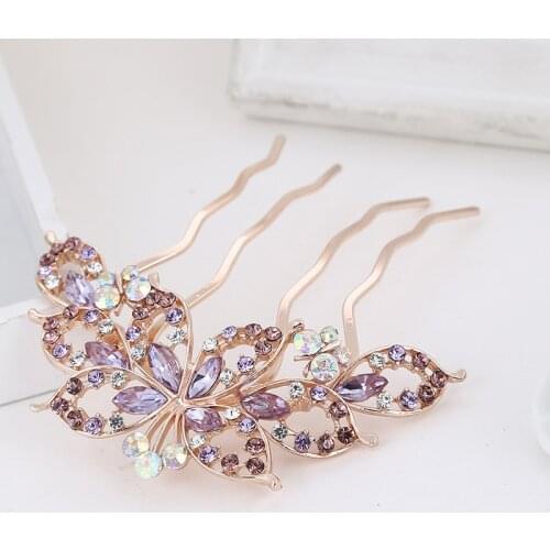 New fashion hair ornaments crystal drill hoop alloy hairpin tail