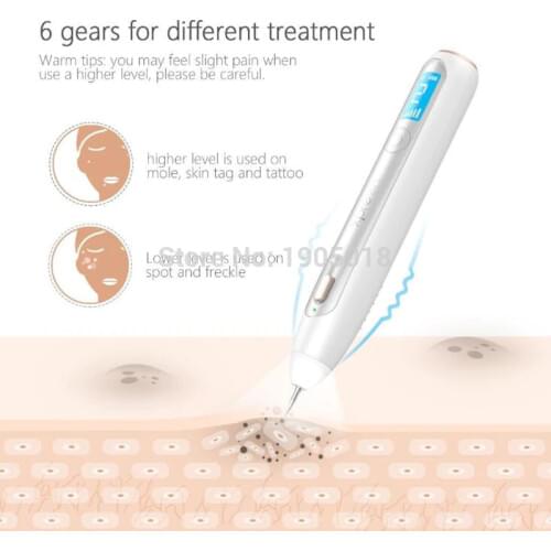 New arrival laser plasma pen Wireless Charging Mole Remover Pen with 6 Levels for Facial Freckle Dark Spots Tattoo Wart Tool Kit