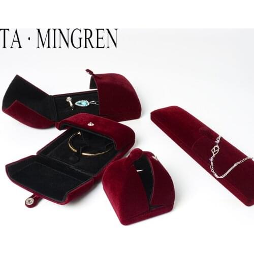 New product multi-function luxury senior velvet fashion jewelry ring pendant necklace box birthday holiday gift multi-spec