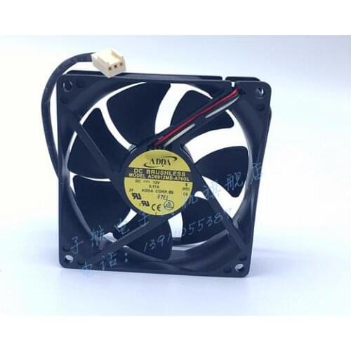 Original ADDA AD0912MB-A76GL 12V 0.17A 90*90*25mm silent 3 wire dual ball chassis power supply fan
