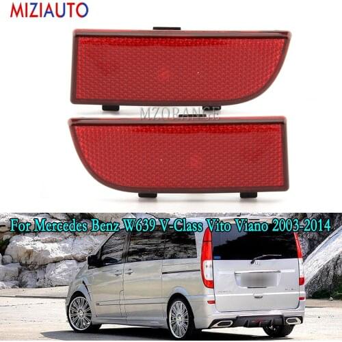 Rear Bumper Reflector light For Mercedes Benz W639 V-Class Vito Viano 2003-2014 Tail Brake Lamp Stop Fog Reflector lights