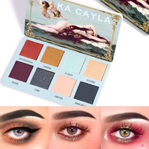 8 Color Eyeshadow Palette Matte Shiny Eyeshadow Pigment Makeup Waterproof Metal Diamond Pigment Eye Pallete Make Up Cosmetics