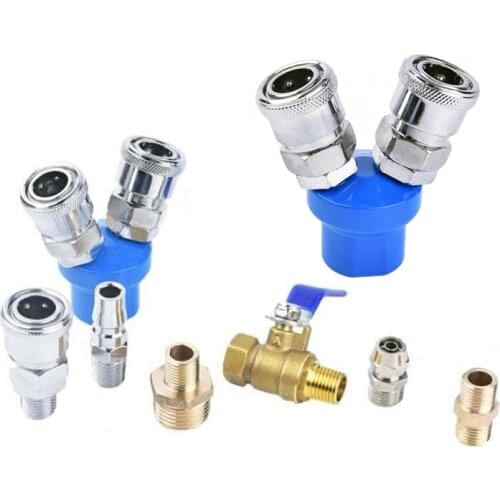 Pneumatic Fitting C Type Round Two Way Quick Coupling Connector Coupler Adapter For Air Compressor