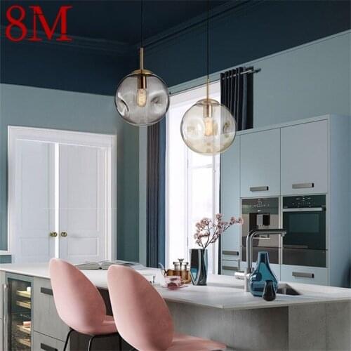 8M Nordic Simple Pendant Light Modern Round LED Lamps Fixtures for Home Bar Decoration