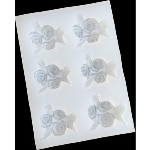 DIY Crystal Epoxy Decoration Mobile Phone Bracket Accessories Flower Silicone Mold 15-901