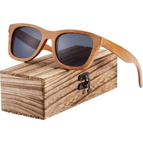 Retro Bamboo Sunglasses Wooden Bamboo Glasses Men Women Brand Designer Fashion Square Wood Sun Male Faux Wood Glasses Unisex