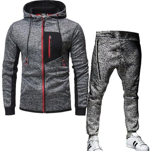 Gyms Spring Male Jacket + Pants Casual Track Suit Men Sweatshirt Fleece Tracksuits 2020 Autumn Winter Sportswear Mens Fitness