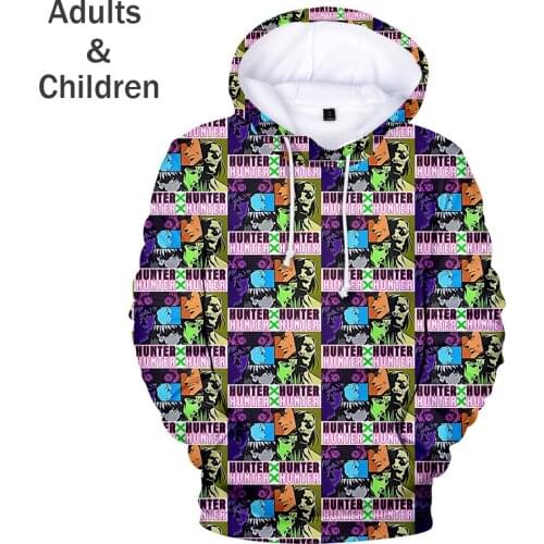 3D Full Prined Full-time Hunter Hoodies Sweatshirts Men Women Casual Kids Hoodie Autumn 3D Comic Hisoka boys girls Pullovers