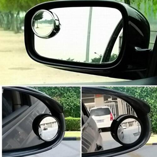 1PCS Small Round Blind Spot Rearview Mirror Reversible Adjustable Wide-Angle Lens Auxiliary Front Rear Car Accessories