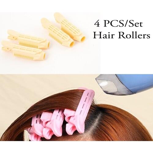 4PCS/Set Naturally Fluffy Curly Hair Curler Clip Hair Styling Plastic Air Bangs Curler Clips Hairpins Hair Tool Accessories