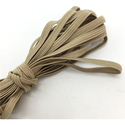 5Yards/lot 1/4" 6mm Khaki High-Elastic High-Quality Elastic Band Rubber Band Elastic Line DIY Sewing Accessories Lace Trim