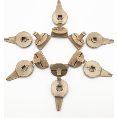 6PCS Beige Turn Knob Mounting Warning Triangle Trunk Buckle For Polo Passat B6 B7 Touran Tiguan Golf 4 5 6 7 Jetta A5 Q7