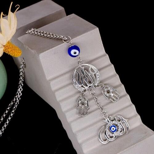 Automobiles Accessories islam muslim Allah Hamsa Hand Of Fatima Turkey Evil Eye Car Pendant Hanging Rear View Mirror Ornaments