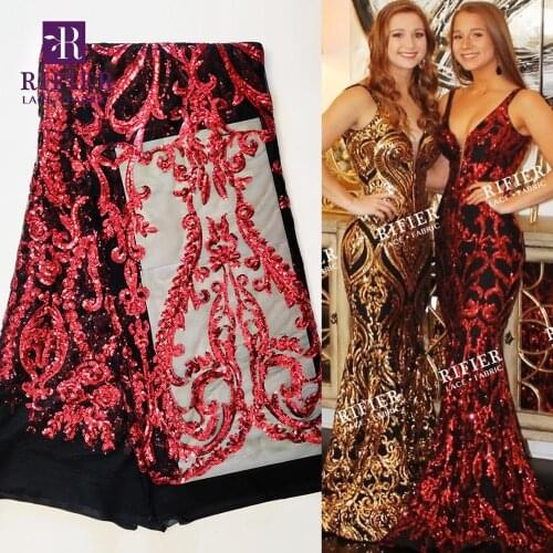 Burgundy And Gold Sequined Lace 2020 High Quality African Sequins Net Lace Fabrics For Indian Women Wedding Dresses Mesh Tulle