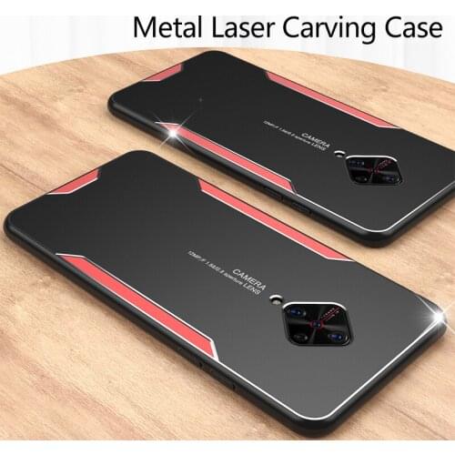 Phone Case for VIVO V19 Case Cover Hard Metal Back Panel Soft TPU Silicone Frame Shockproof Bumper Case for VIVO V19 V17 V 19