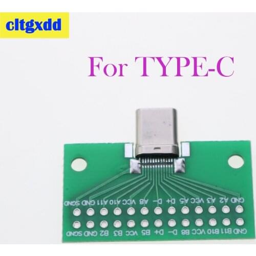 Cltgxdd 1Pcs Conector USB 3,1 tipo C macho a hembra, adaptador de placa tipo PCI de prueba para transferencia de Cable de línea