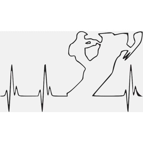 Dawasaru Adventure Snowmobile Heartbeat Car Stickers Personalized Decals Suitcase Truck Motorcycle Auto Accessories PVC,14cm*8cm