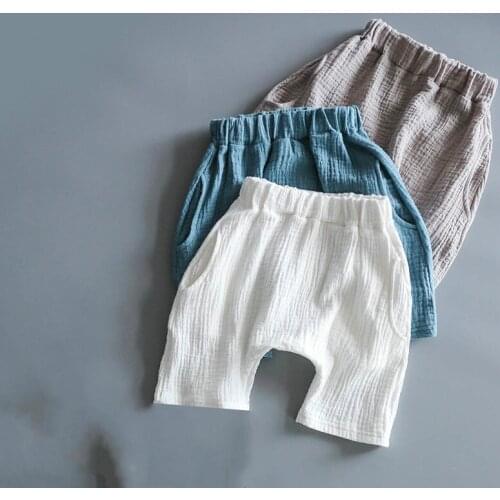 Art Summer Baby Knee Seven Shorts Childrens Pants Boys and Girls Haren Pants