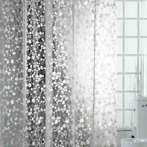 DFH PEVA shower curtains 180*200 cobblestone waterproof bath curtain High Quality Decorated bathroom