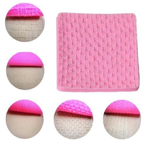 Ceramic Art Knitting Texture Printing Mold DIY Clay Sculpture Printing Soft Silicone Mold Polymer Clay Piece Modeling Tool