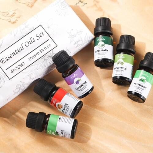MagiDeal 6pcs/Set 10ml Plant Essential Oil Moisturizing Massage Body Care