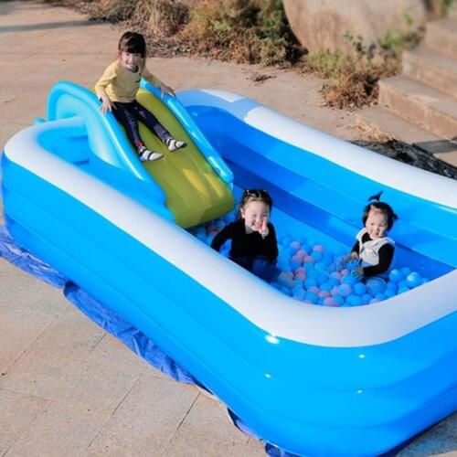 Inflatable Water Slide Wider Steps Kids Bouncer Castle Swimming Pool Supplies N0HD