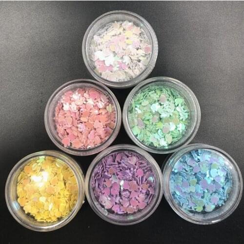 10g 4mm Rabbit Shape Glitter Sequins for DIY Craft pet Paillettes for Nails Arts Manual/wedding Christmas Decor Confetti