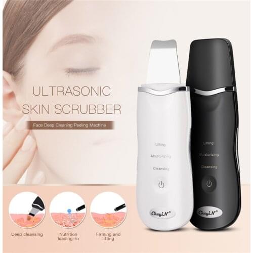 Professional Ultrasonic Facial Skin Scrubber Deep Face Cleaning Peeling Remove Dirt Blackhead Skin Care Device Beauty
