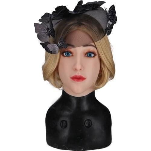 For Halloween Gifts 3G New Alice Realistic Face Mask Soft Silicone Female Head Masquerade Crossdresser Drag Queen Transgender