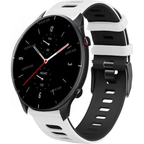 Silicon Wrist Band for Huami Amazfit GTR 2E GTR2 Bracelet 22mm Double Color Strap for Huami Amazfit GTR 47mm Wearable Watch Band