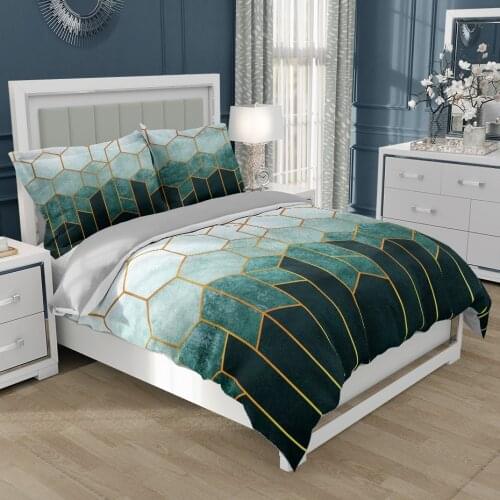 Modren Geometric Duvet Cover Set Queen 240x220 Euro Bedding Set King Size Bedding Sets Double Striped Quilt Covers Pillowcase