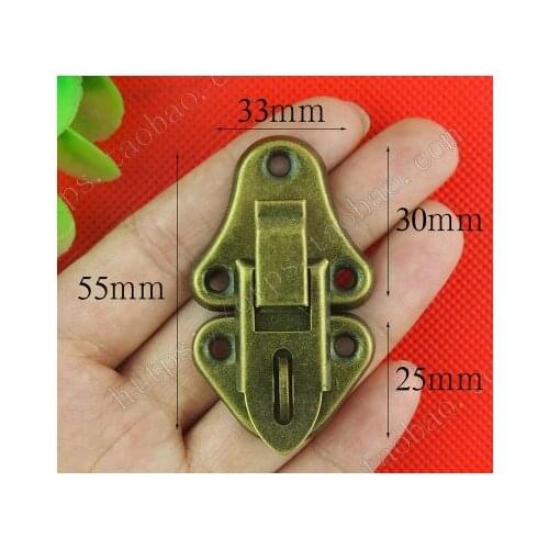 55mm*33mm antique wooden gift box buckle lock padlock hardware box buckle high quality lock