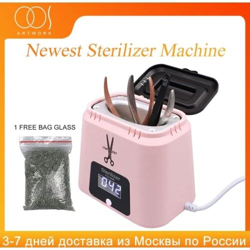 Newest Dry Heat Sterilizer Machine With 1 Bag Free Glass Balls 75W Disinfection Cabinet For Cleaning Manicure Implement Tool
