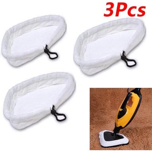 3x Microfibre Cloth Cleaning Pad For Steam Floor Mop Super Absorbent Washable Steamer Cleaner Accessories 28x21cm