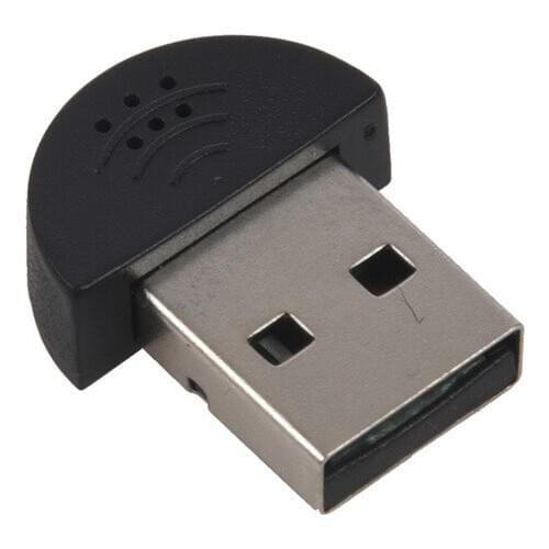 USB Plug Mini Studio Speech Microphone MIC Recording Audio Adapter for PC Laptop Black