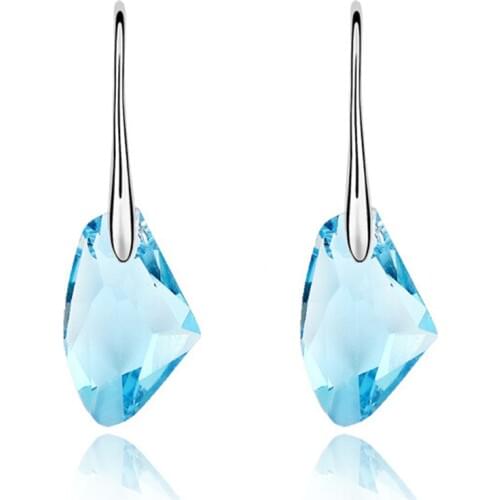 SHDEDE Long Pendant Drop Dangle Earrings Embellished With Crystal from Swarovski Elements Fashion Jewelry For Women -3139