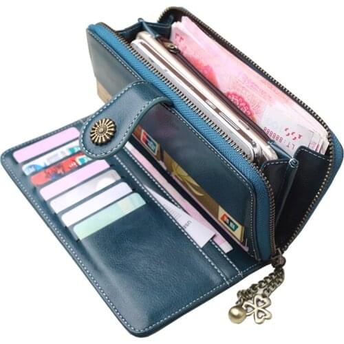 Wallet Women Diagonal PU Multifunctional Mobile Phone Clutch Bag Ladies Purse Large Capacity Travel Card Holder Passport Cover