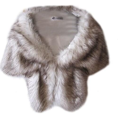 Womens fur coat Lady Cape Daily Wears Faux Fur Leopard Wedding Coats womens winter jacket Female Shrug Shawl Outerwear 2020